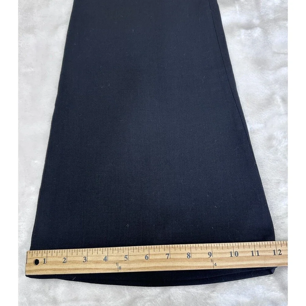 Jaeger London Women's Black Wool Flared Pants Sz 10